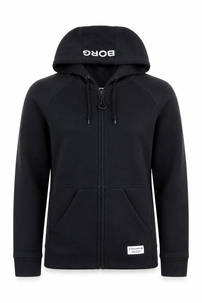 Björn Borg Women's Black Full Zip Hoodie Size 6 Cotton Blend