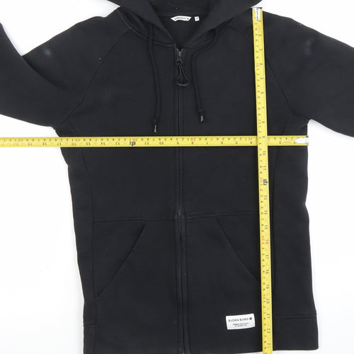 Björn Borg Women's Black Full Zip Hoodie Size 6 Cotton Blend