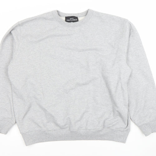 Zara Men’s Grey Cotton Blend Pullover Sweatshirt Size S