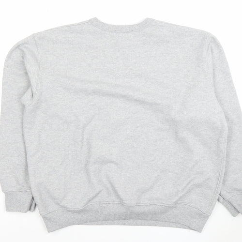Zara Men’s Grey Cotton Blend Pullover Sweatshirt Size S