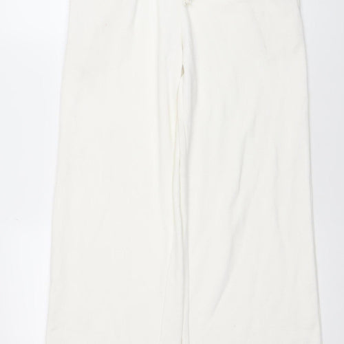 Stradivarius Women’s White XS Straight Sweatpants Elastic Waist