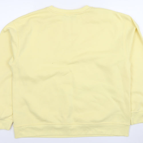 Dunnes Women Yellow Lisbon Print Pullover Sweatshirt Size M