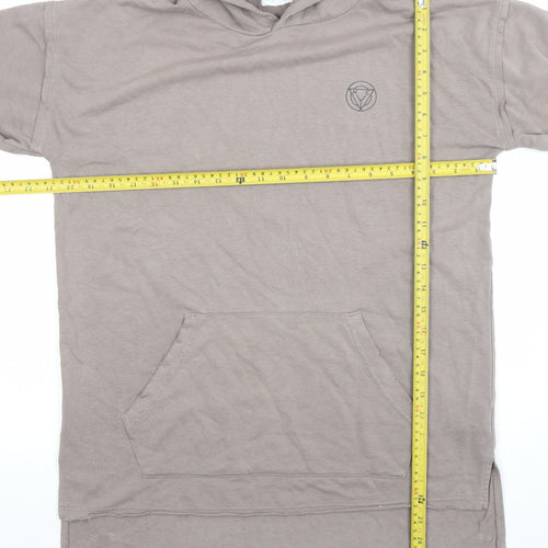 Next Boys Beige Pullover Hoodie 15 Years Long Sleeve Cotton Blend Casual