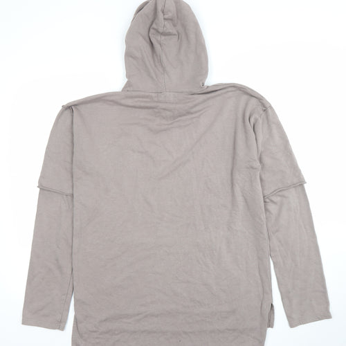 Next Boys Beige Pullover Hoodie 15 Years Long Sleeve Cotton Blend Casual