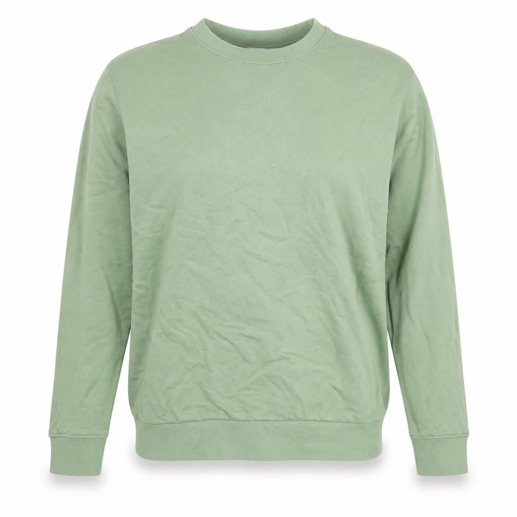 Front view of Celio Women Khaki Green Crew Neck Pullover Sweatshirt, size M