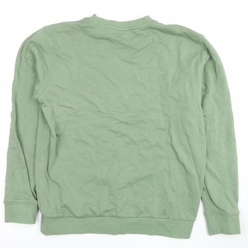 Celio Women Khaki Green Crew Neck Pullover Sweatshirt Size M