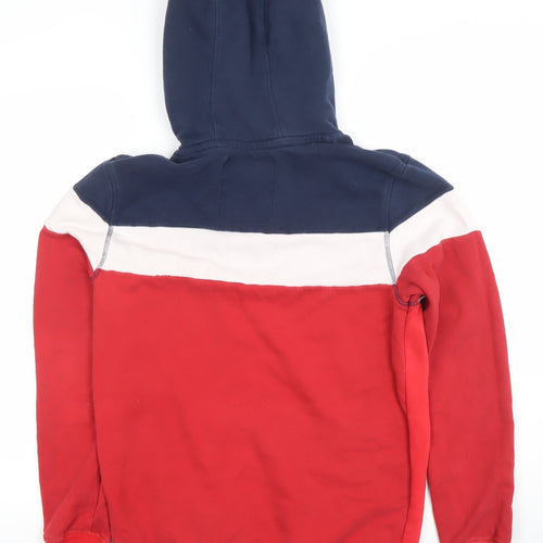 Livergy Men's Red Blue White Pullover Hoodie Size S Cotton Blend