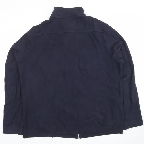 River Island Men's Blue Full Zip Sweatshirt Size L