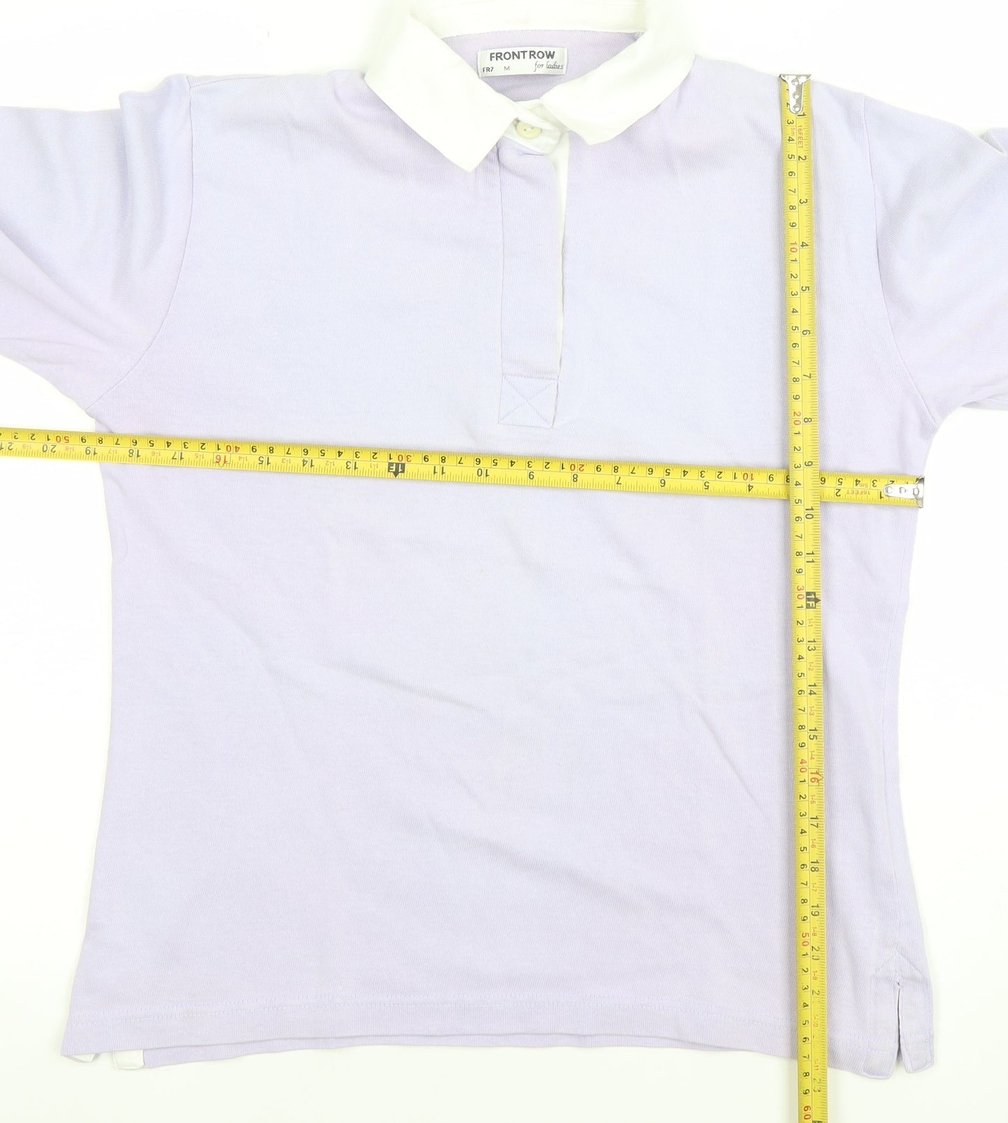 Front Row Womens Lilac Long Sleeve Henley Sweatshirt Medium 100% Cotton