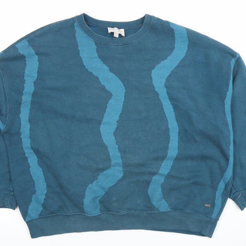 Pull&Bear Pacific Republic Blue Cotton Blend Women's Sweatshirt Size S