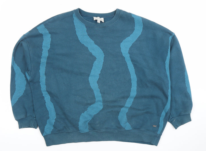 Pull&Bear Pacific Republic Blue Cotton Blend Women's Sweatshirt Size S
