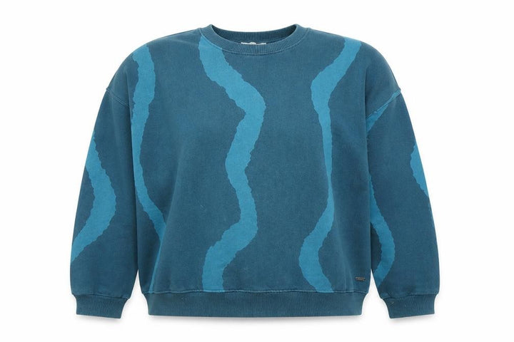 Pull&Bear Pacific Republic Blue Cotton Blend Women's Sweatshirt Size S
