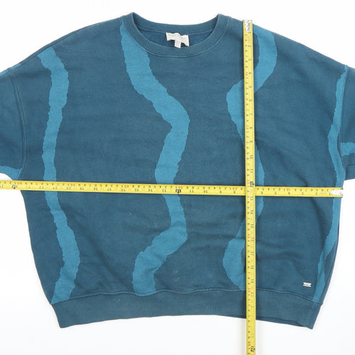 Pull&Bear Pacific Republic Blue Cotton Blend Women's Sweatshirt Size S