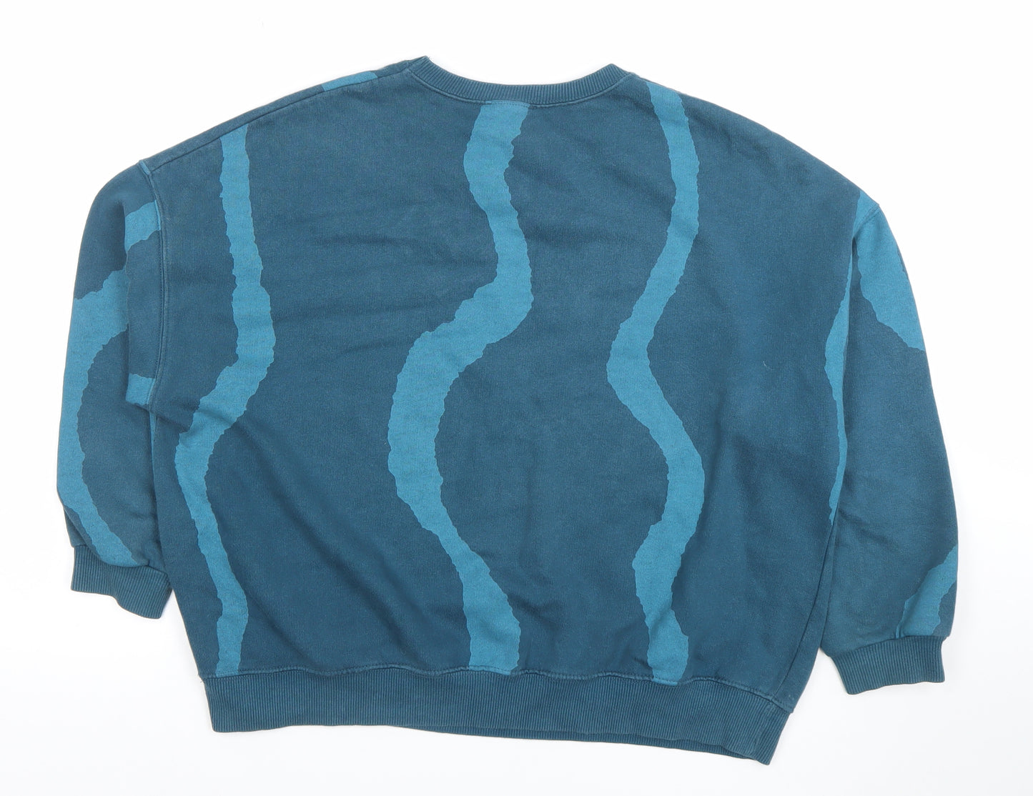 Pull&Bear Pacific Republic Blue Cotton Blend Women's Sweatshirt Size S
