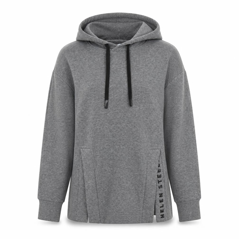 Front view of Helen Steele x Dunnes Stores Grey Pullover Hoodie Women’s Small