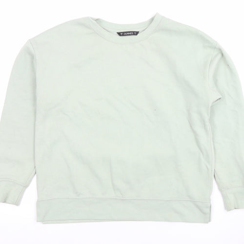 Dunnes Women’s Light Green Crew Neck Pullover Sweatshirt Size S