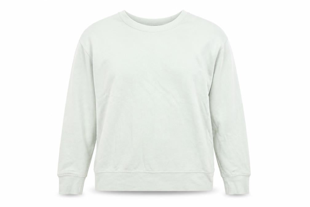 Front view of Dunnes Women’s Light Green Crew Neck Pullover Sweatshirt, size S