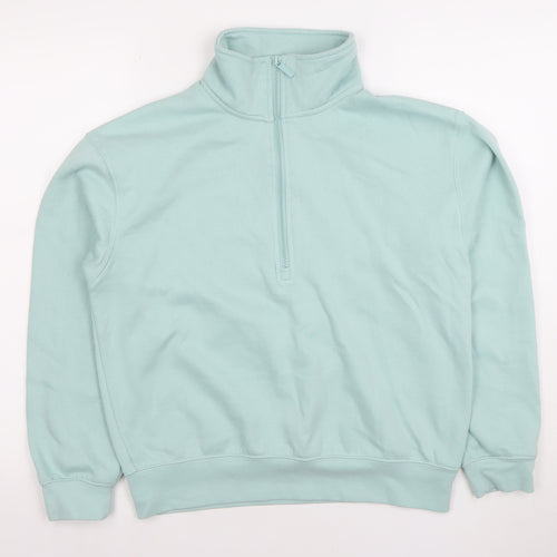 Dunnes Women Aqua 1/2 Zip Fleece Sweatshirt Small