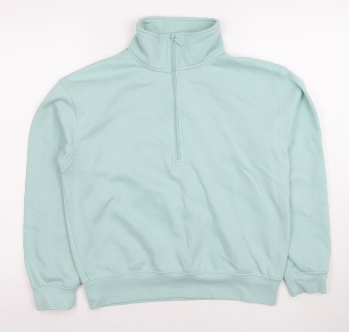 Dunnes Women Aqua 1/2 Zip Fleece Sweatshirt Small