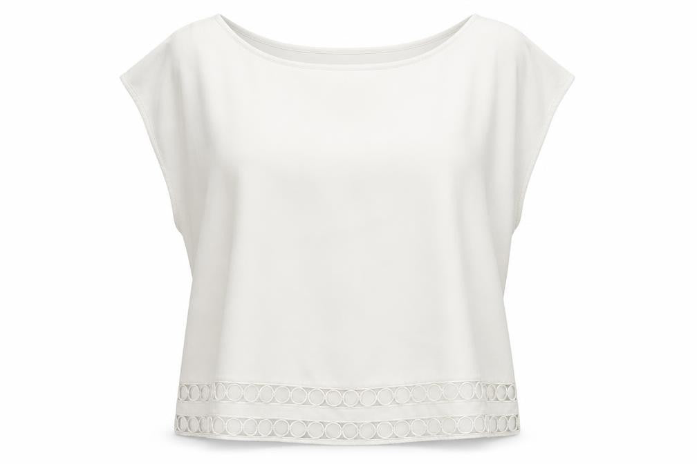 Front view of Ann Taylor Women's White Sleeveless Blouse Top, size XL
