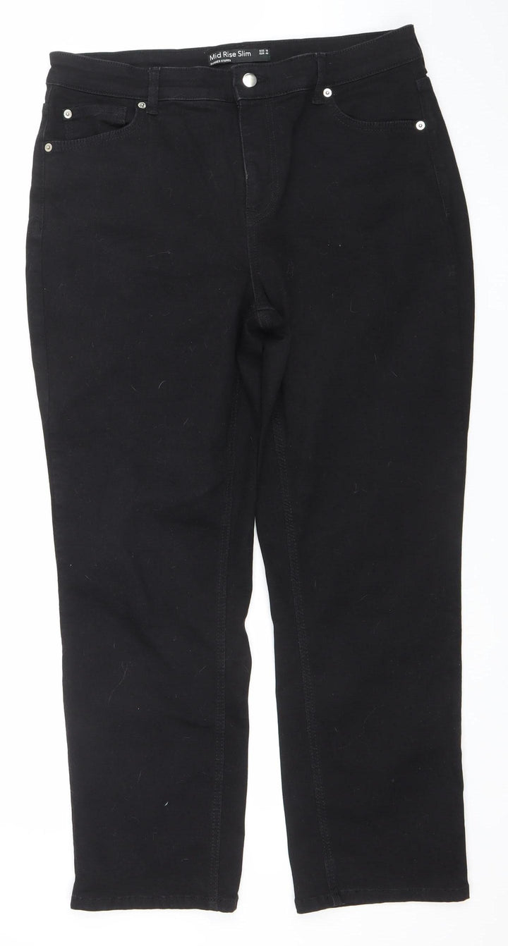 Dunnes Stores Men’s Black Mid Rise Slim Jeans Size 16