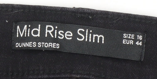 Dunnes Stores Men’s Black Mid Rise Slim Jeans Size 16