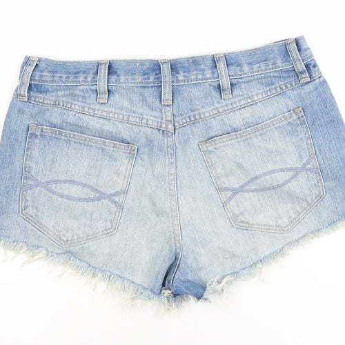 Abercrombie & Fitch Women's Blue High Rise Festival Cut-Off Denim Shorts Size 4
