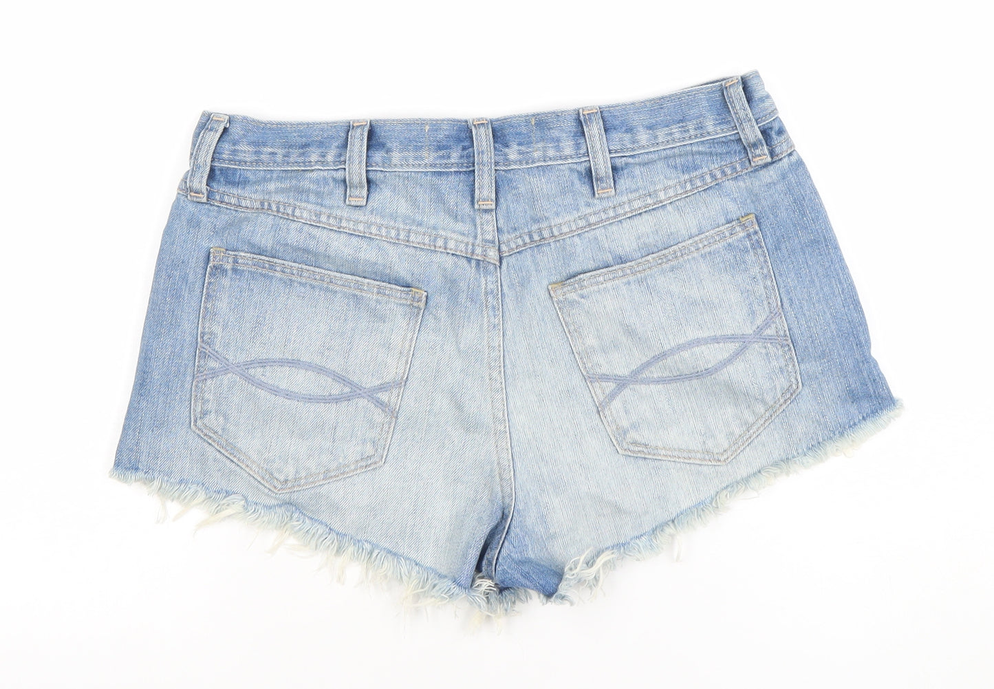 Abercrombie & Fitch Women's Blue High Rise Festival Cut-Off Denim Shorts Size 4