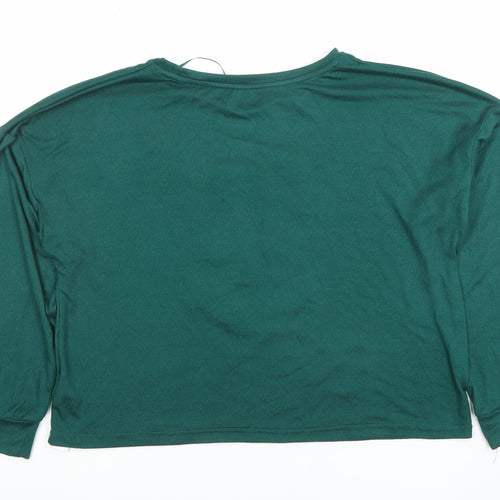 Women's Green The Grinch Christmas Long Sleeve Pyjama Top L