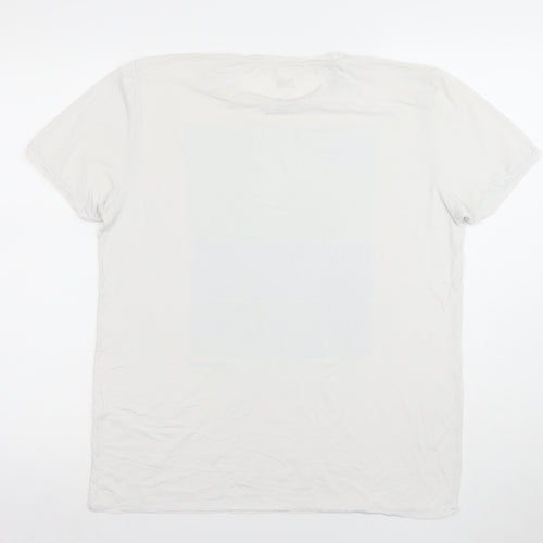 Track & Field Women's White Cotton Crew Neck Short Sleeve T-Shirt L