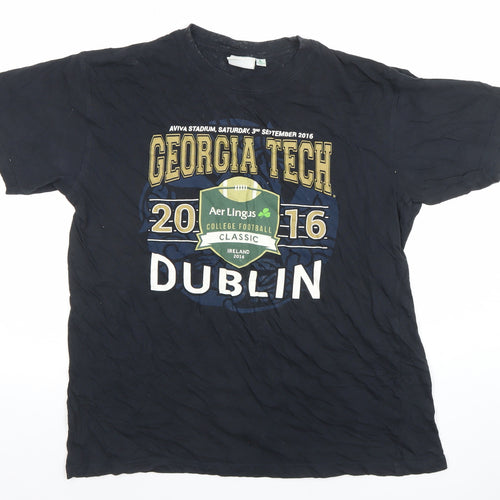 Traditional Craft Men's Black Georgia Tech Dublin 2016 Graphic T-Shirt Size L