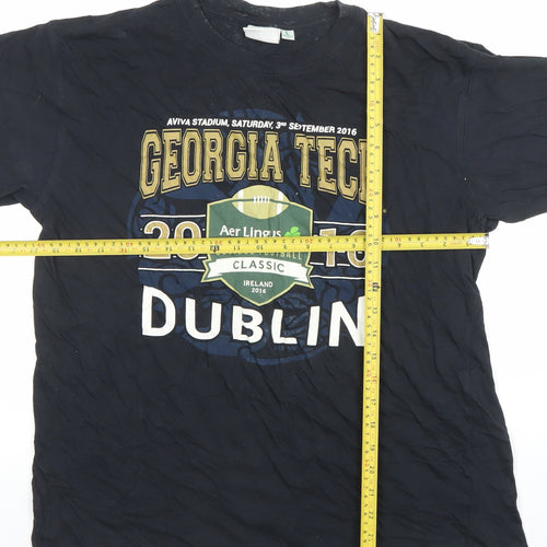 Traditional Craft Men's Black Georgia Tech Dublin 2016 Graphic T-Shirt Size L