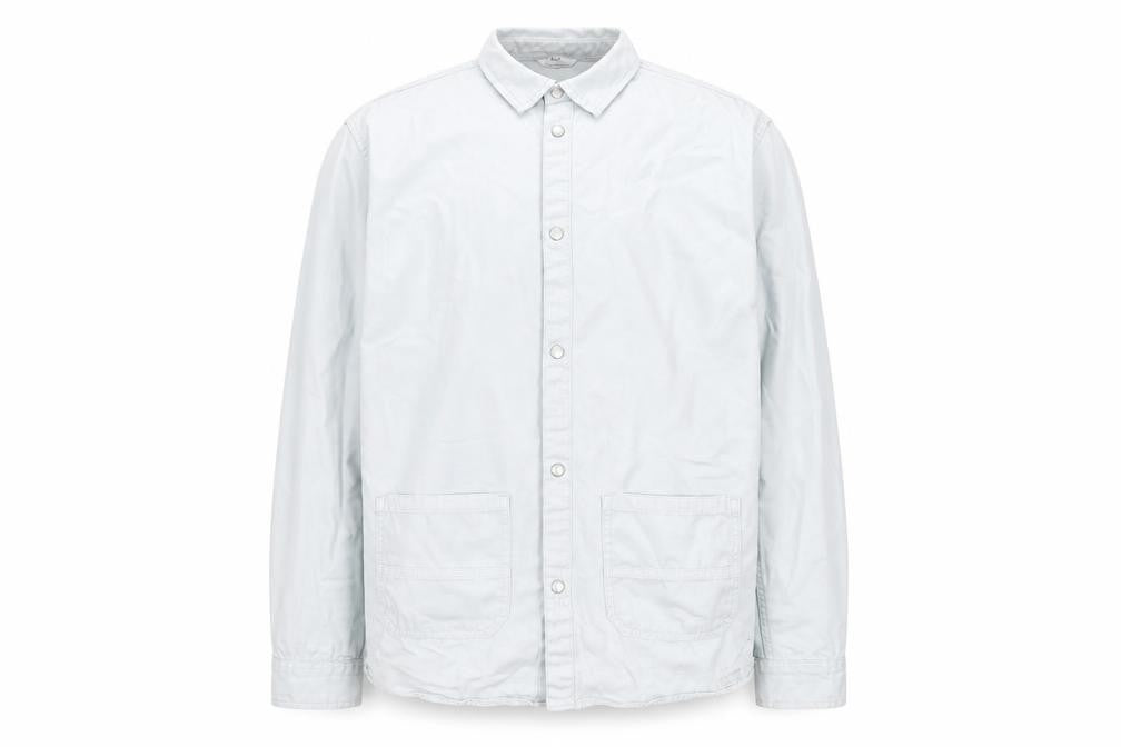 Marks and Spencer Boys Grey Cotton Long Sleeve Button-Up Shirt 14-15 Years