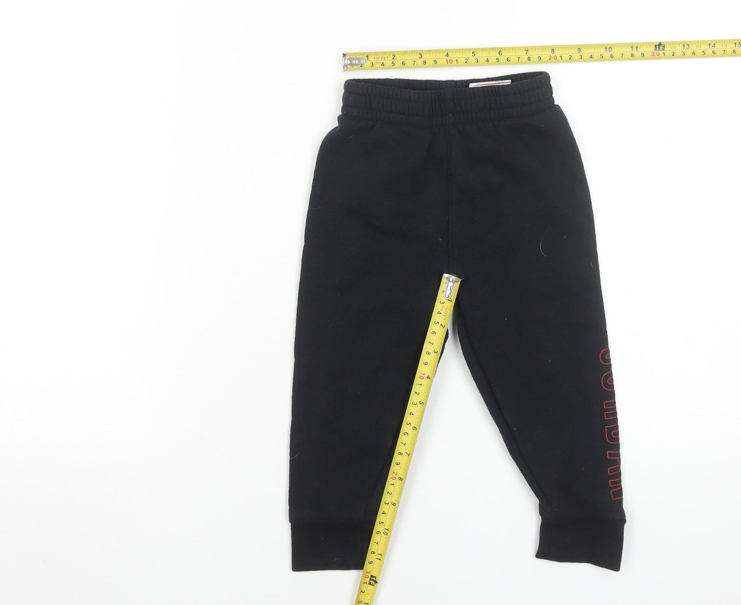 Jordan Boys Black Joggers 24M Cotton Blend Elastic Waist Sweatpants