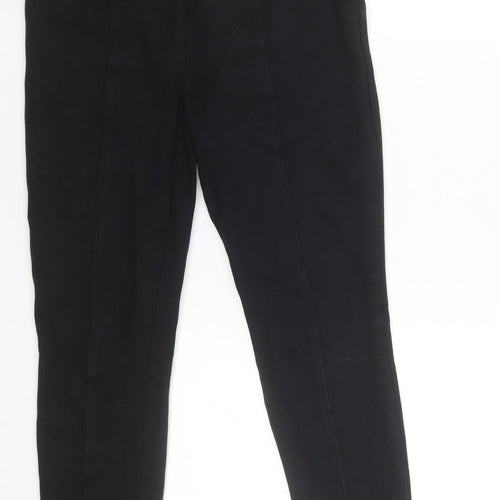 GAP Women Black Side Zip Leggings Medium Cotton Blend Stretch