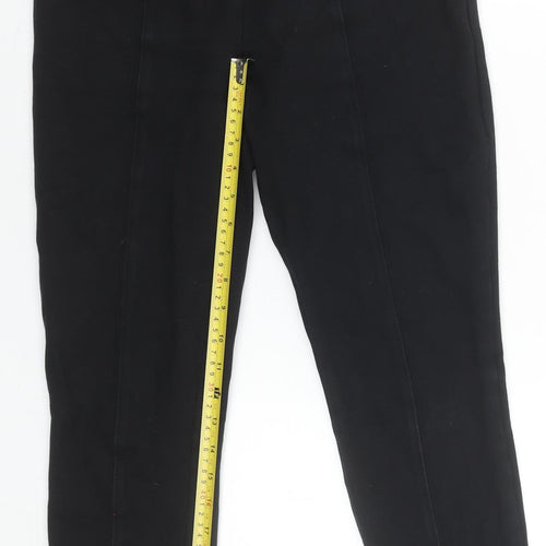 GAP Women Black Side Zip Leggings Medium Cotton Blend Stretch