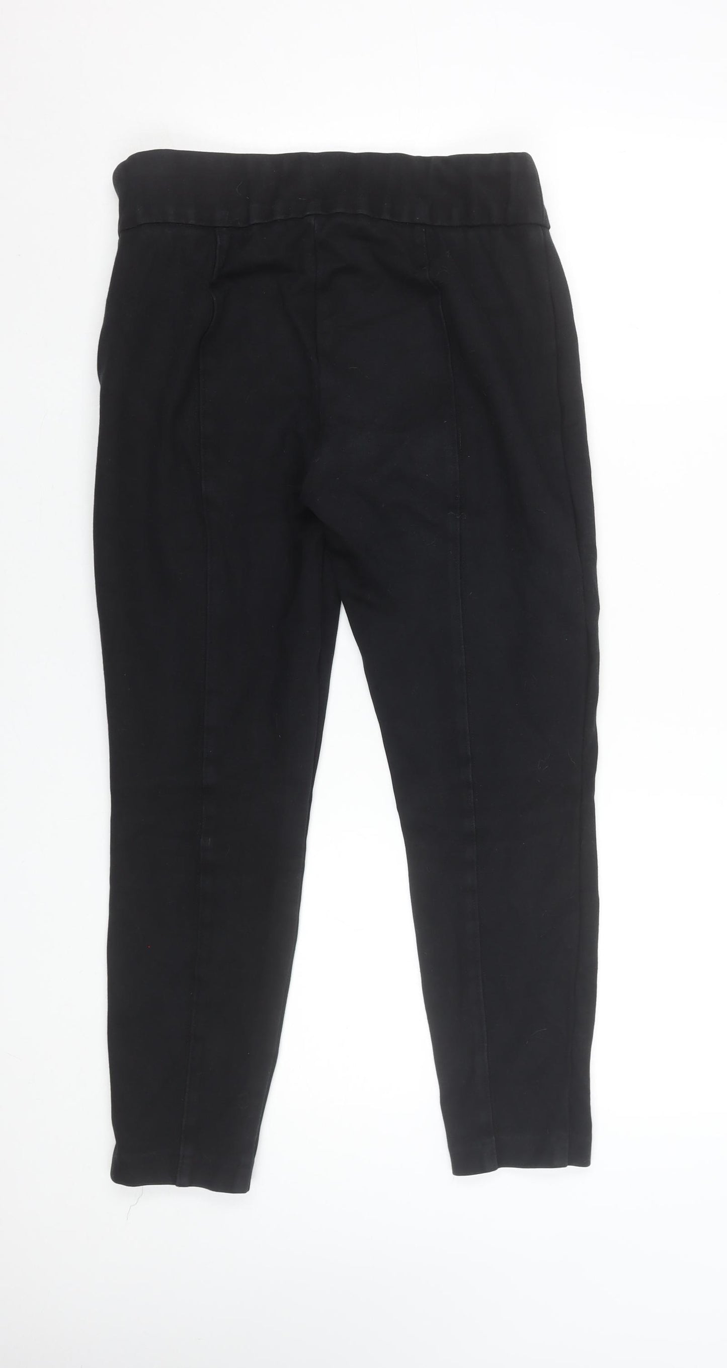 GAP Women Black Side Zip Leggings Medium Cotton Blend Stretch