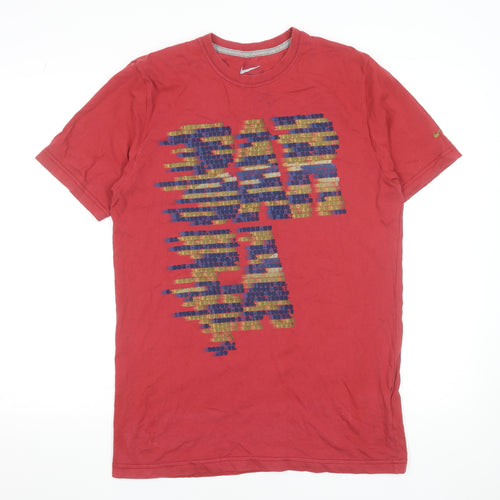 Nike Men's Red Graphic Short Sleeve T-Shirt Size L Standard Fit