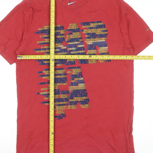Nike Men's Red Graphic Short Sleeve T-Shirt Size L Standard Fit