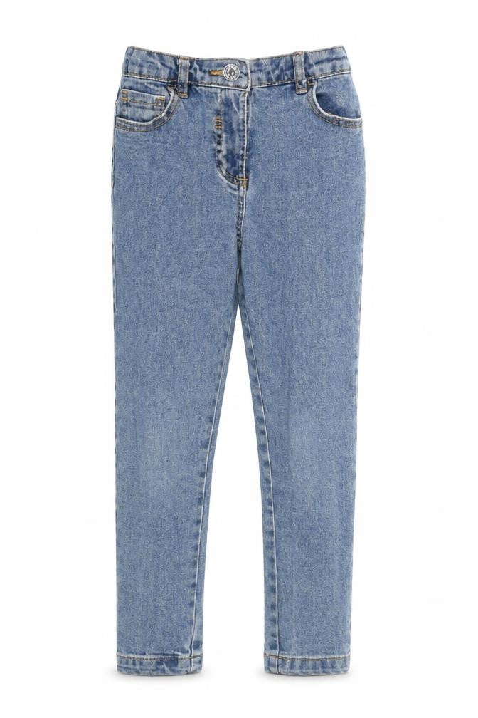 Little Kids Girls Blue Denim Skinny Jeans 7 Years Elastic Waist Classic Fit