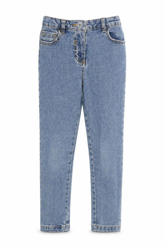 Little Kids Girls Blue Denim Skinny Jeans 7 Years Elastic Waist Classic Fit