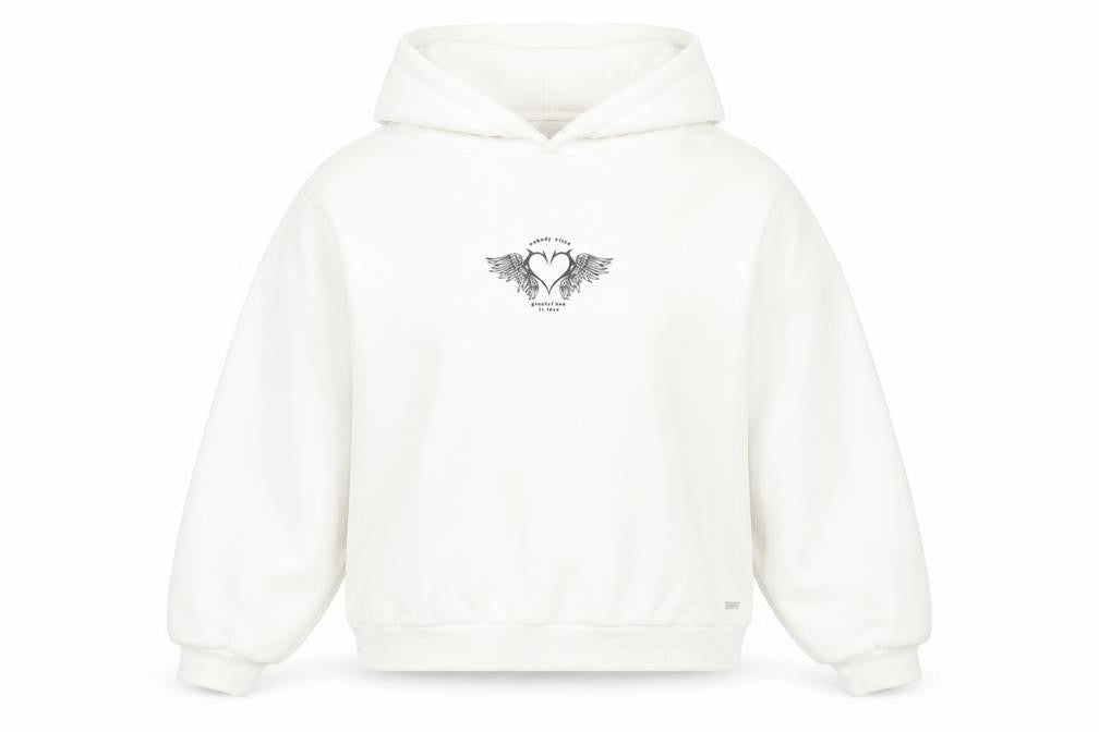 Pull&Bear Teen White Graphic Print Pullover Hoodie XS