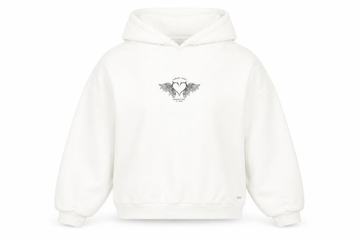 Pull&Bear Teen White Graphic Print Pullover Hoodie XS