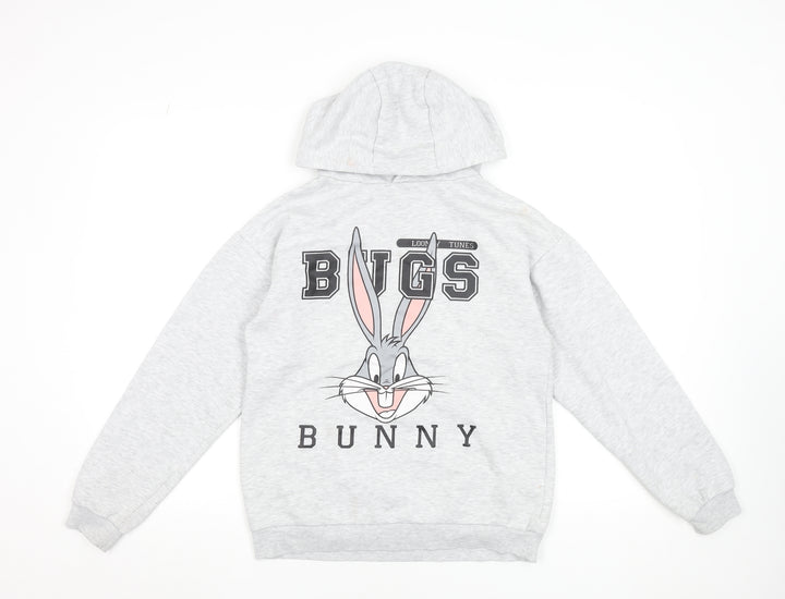 Looney Tunes Girls Grey Hooded Bugs Bunny Sweatshirt 12-13 Years