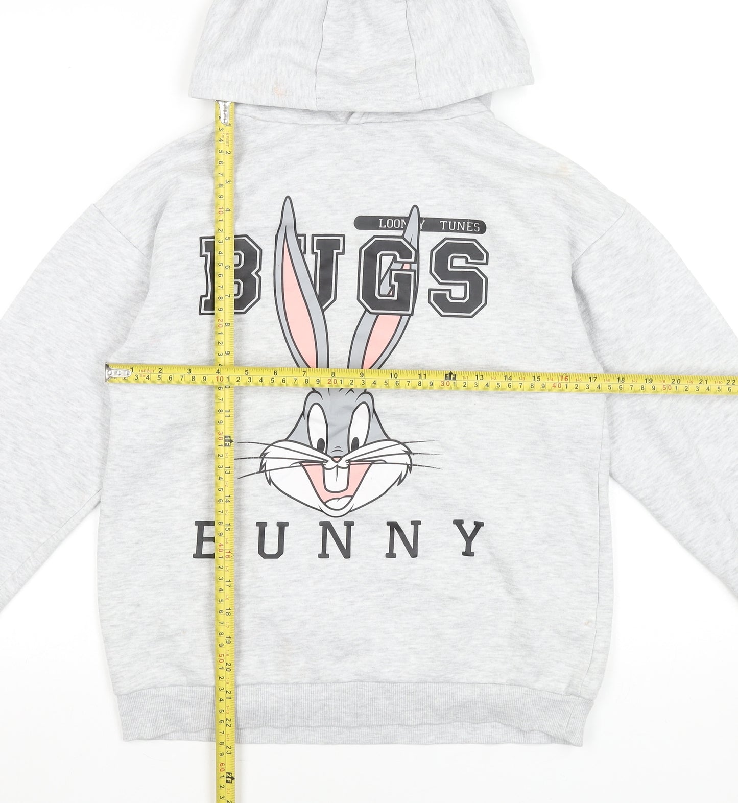 Looney Tunes Girls Grey Hooded Bugs Bunny Sweatshirt 12-13 Years
