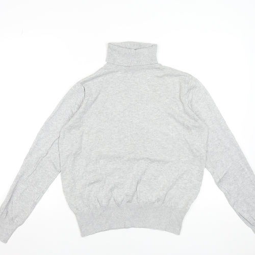 H&M Womens Grey Roll Neck Long Sleeve Pullover Jumper Size 12