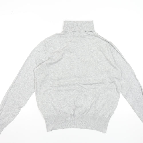 H&M Womens Grey Roll Neck Long Sleeve Pullover Jumper Size 12