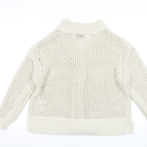 Rita Ora x Primark Women Beige XL Open-Knit Cardigan Jumper