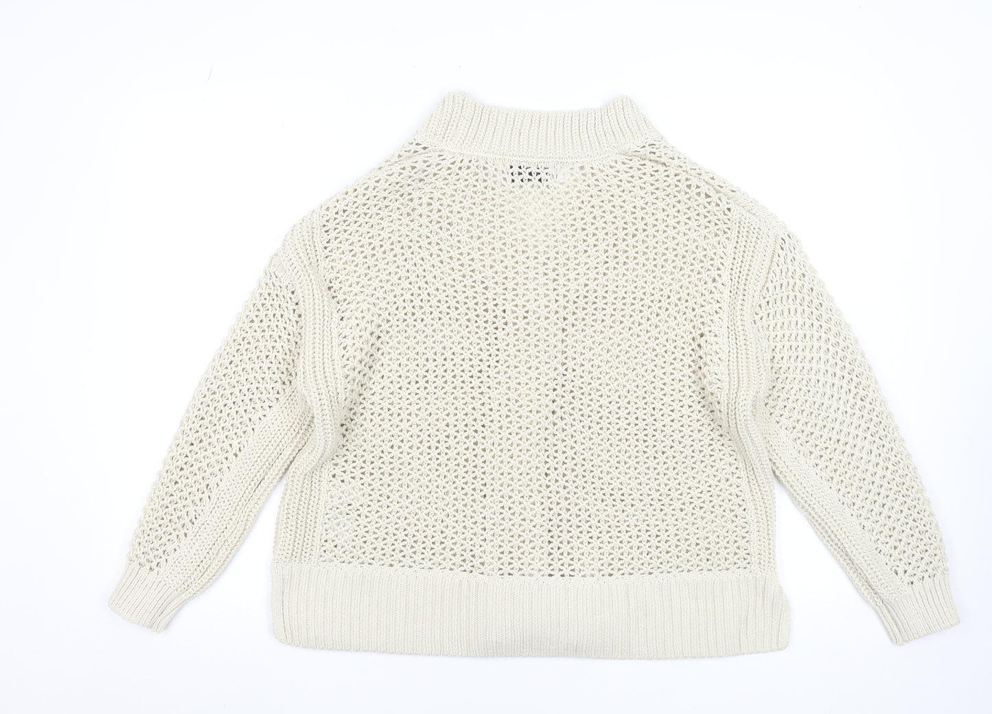 Rita Ora x Primark Women Beige XL Open-Knit Cardigan Jumper