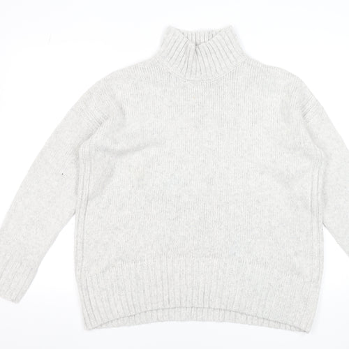 Dunnes Stores Women's Grey Roll Neck Pullover Jumper Size 12